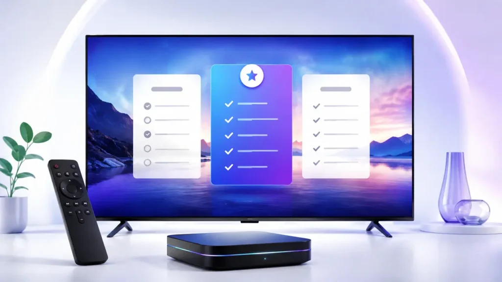 IPTV premium : critères de comparaison sur Smart TV